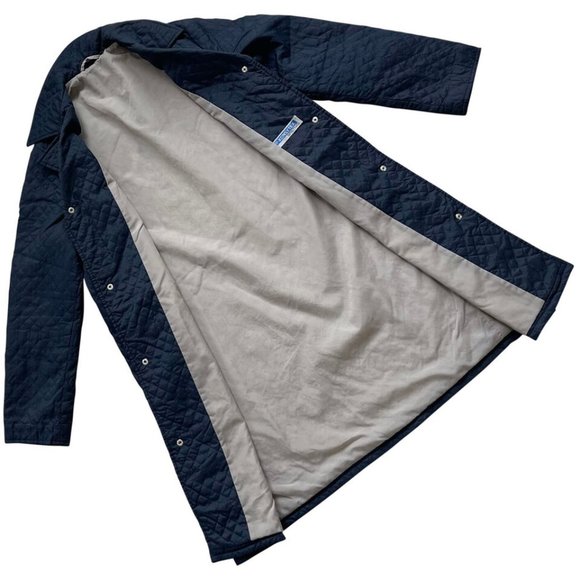 Konsytex Bretnig (Poland) Vintage Nylon Quilted Fishmouth Trench Coat : M - Picture 4 of 6